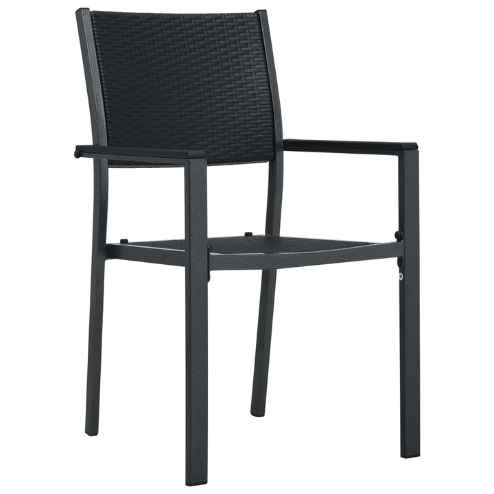 havestole 2 stk. plastik rattanlook sort