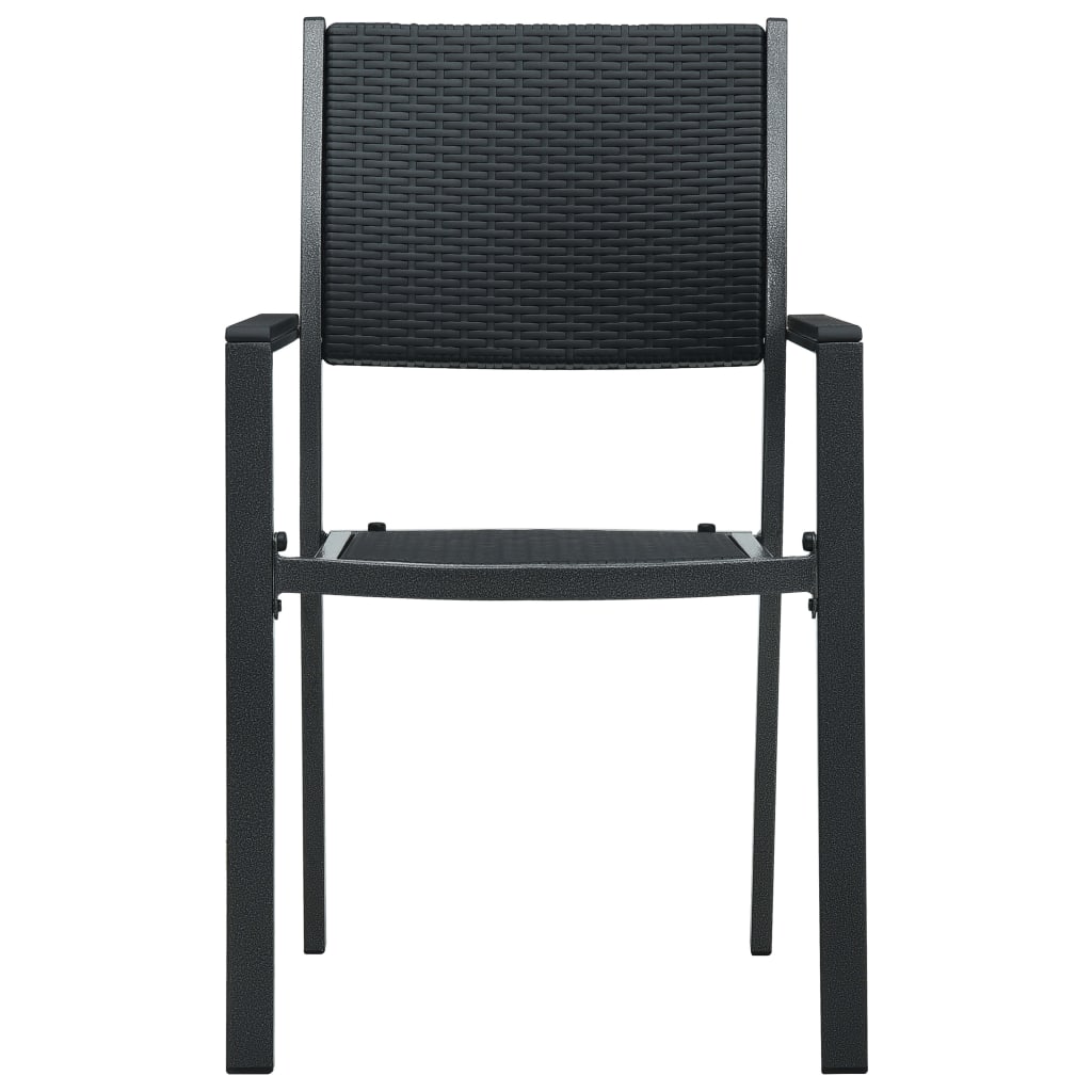 havestole 2 stk. plastik rattanlook sort