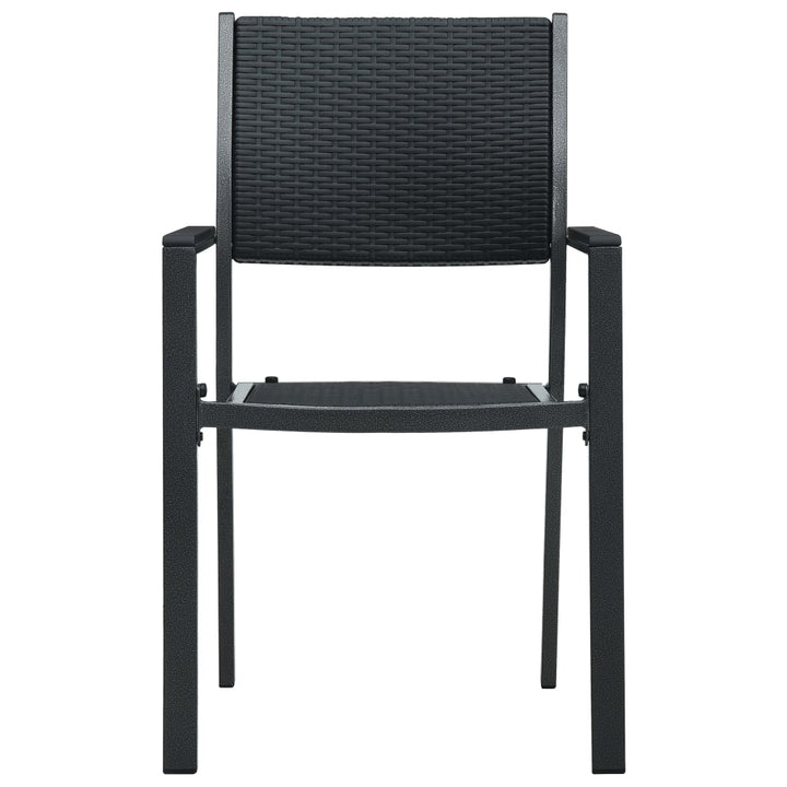 havestole 2 stk. plastik rattanlook sort