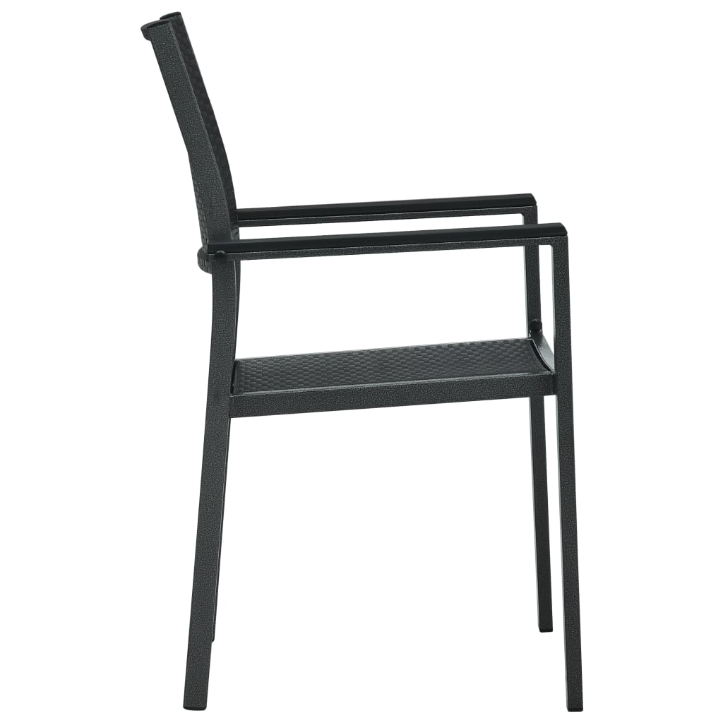 havestole 2 stk. plastik rattanlook sort