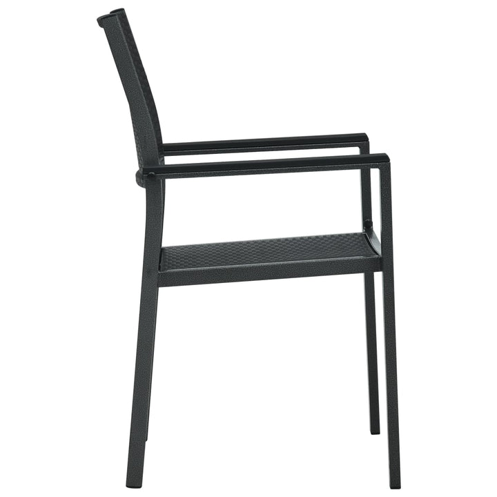 havestole 2 stk. plastik rattanlook sort