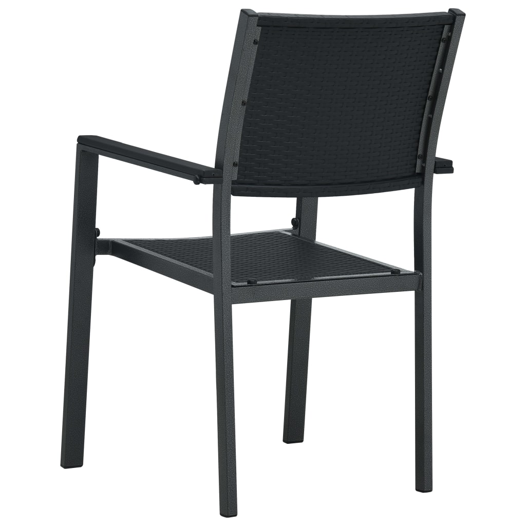 havestole 2 stk. plastik rattanlook sort