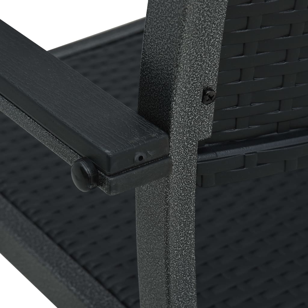 havestole 2 stk. plastik rattanlook sort