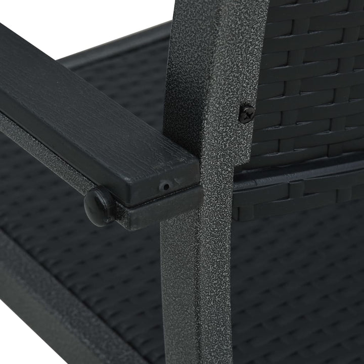 havestole 2 stk. plastik rattanlook sort