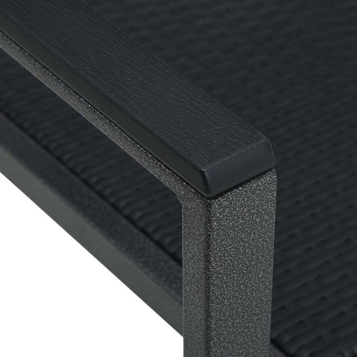 havestole 2 stk. plastik rattanlook sort