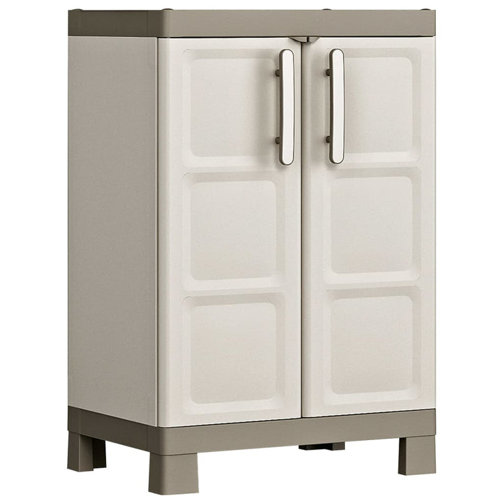 lavt opbevaringsskab Excellence 97 cm beige gråbrun