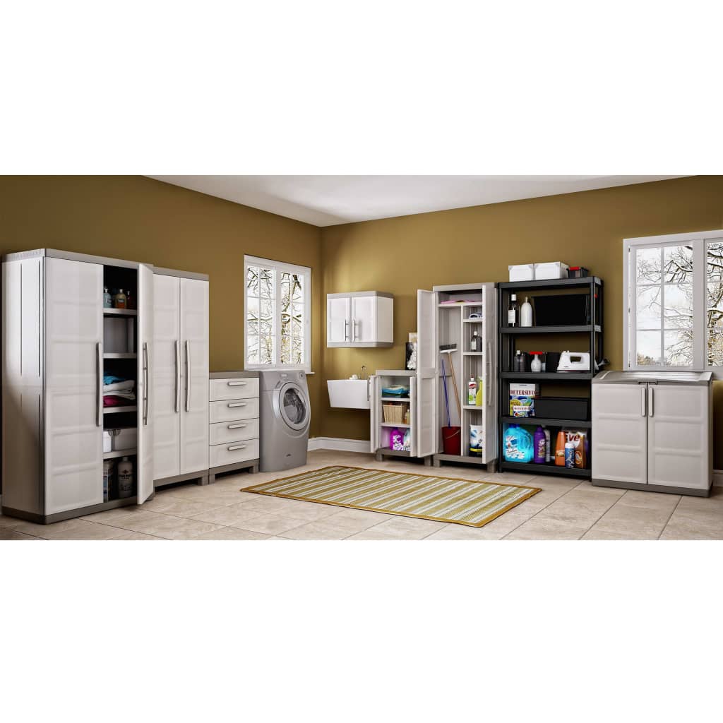 lavt opbevaringsskab Excellence 97 cm beige gråbrun