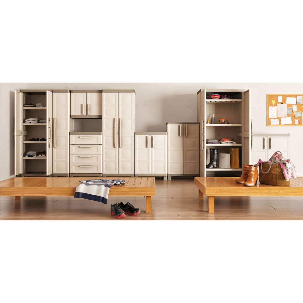 lavt opbevaringsskab Excellence 97 cm beige gråbrun