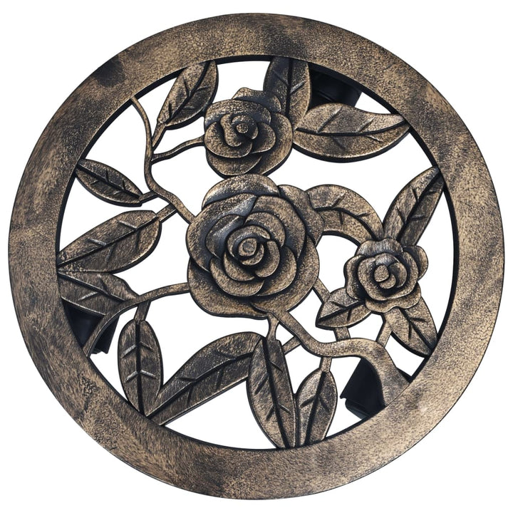 plantevogne 6 stk. 30 cm plastik bronzefarvet