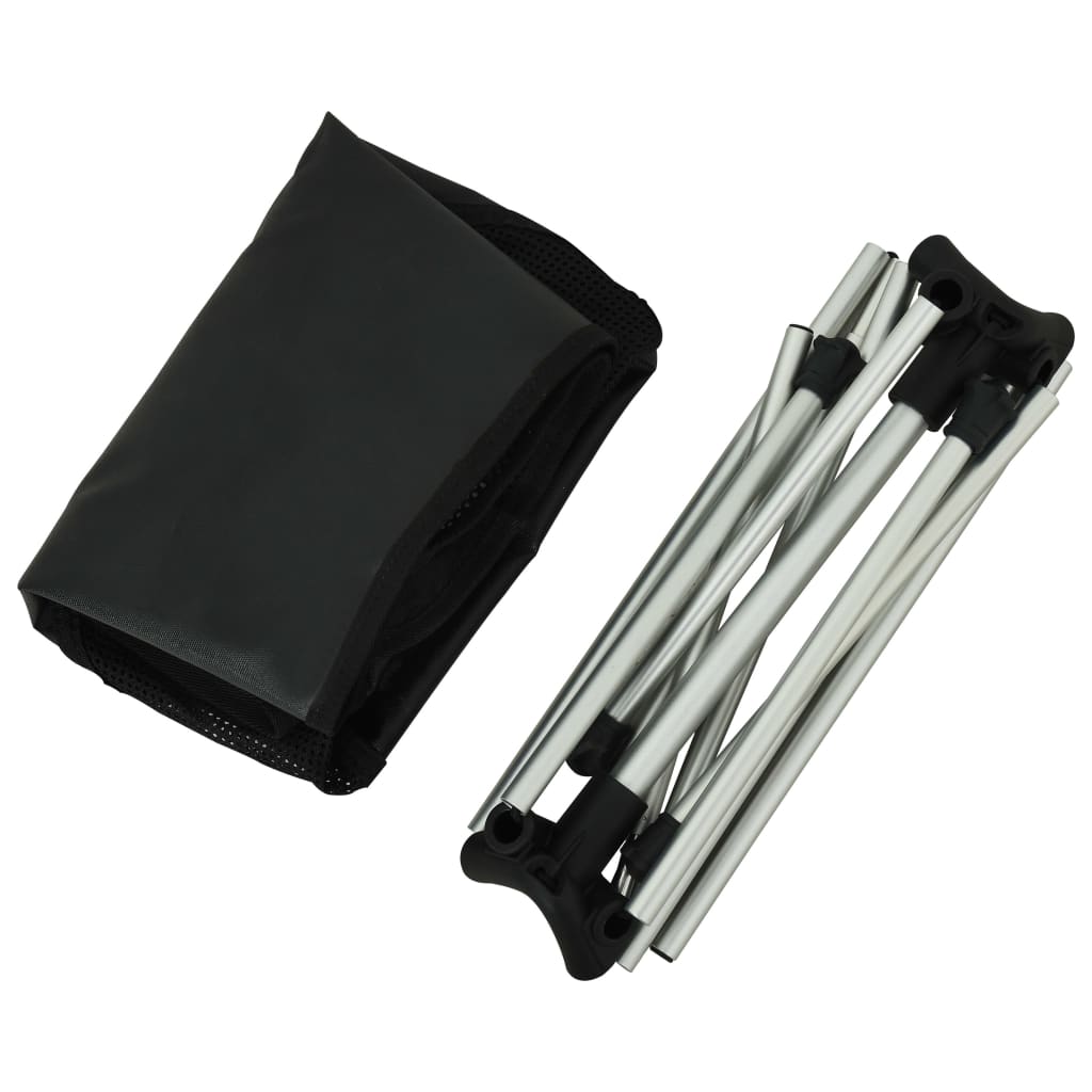 foldbare campingstole 2 stk. m. bæretaske 54x50x65 cm aluminium