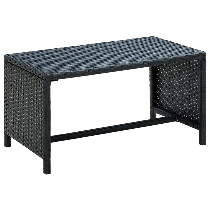 sofabord 70x40x38 cm polyrattan sort