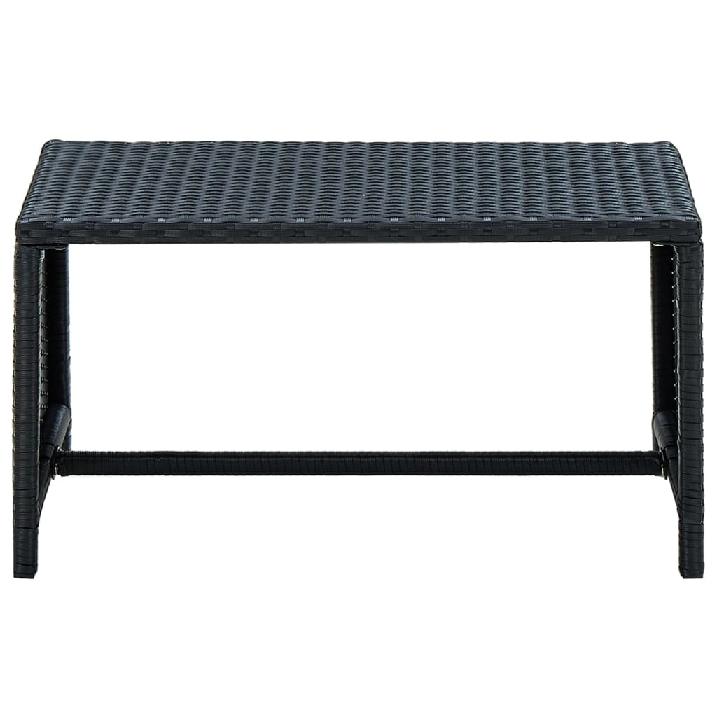 sofabord 70x40x38 cm polyrattan sort