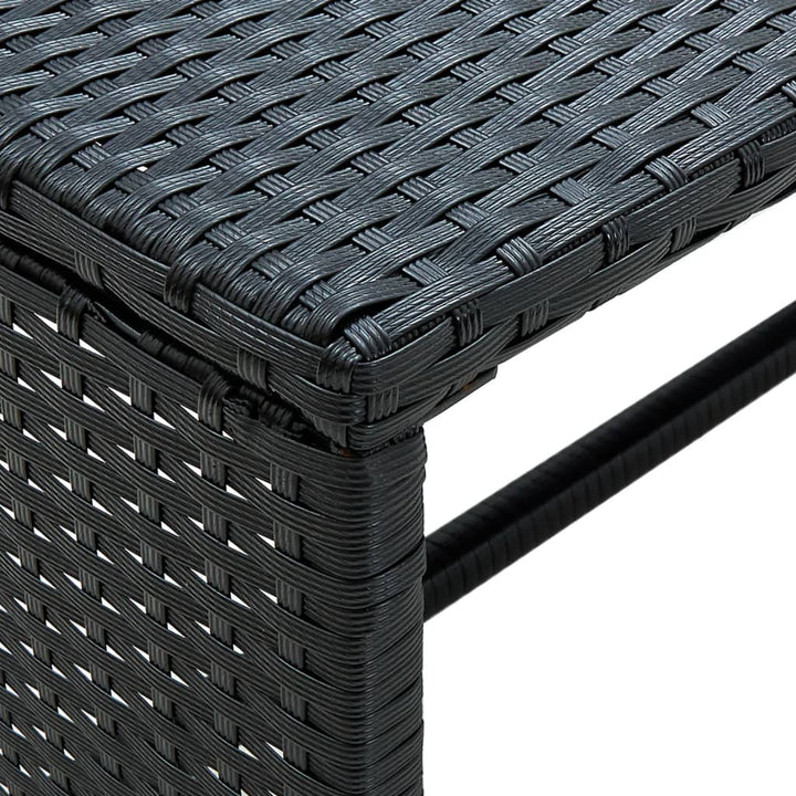 sofabord 70x40x38 cm polyrattan sort
