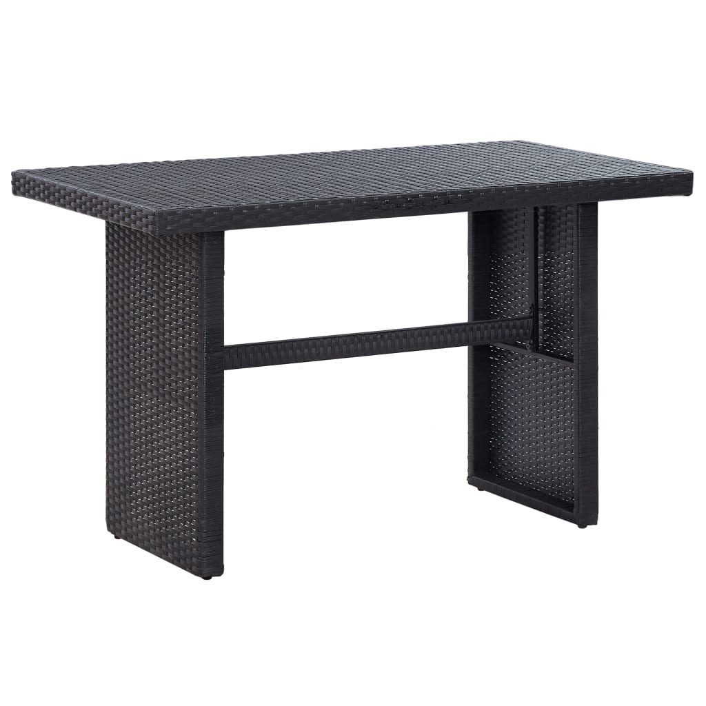 haveloungesæt 3 dele med hynder polyrattan sort