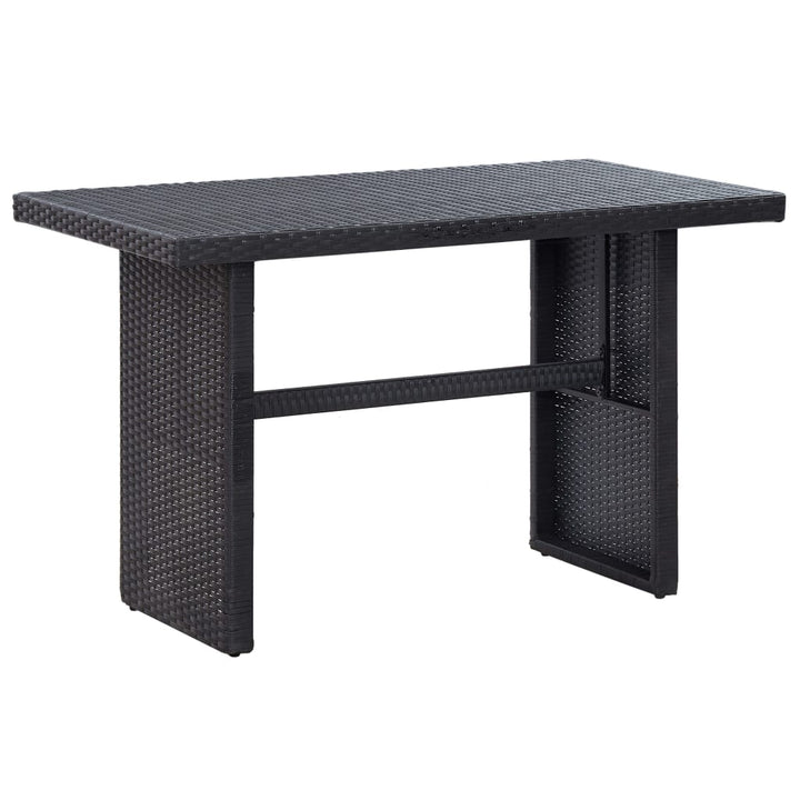 haveloungesæt 3 dele med hynder polyrattan sort