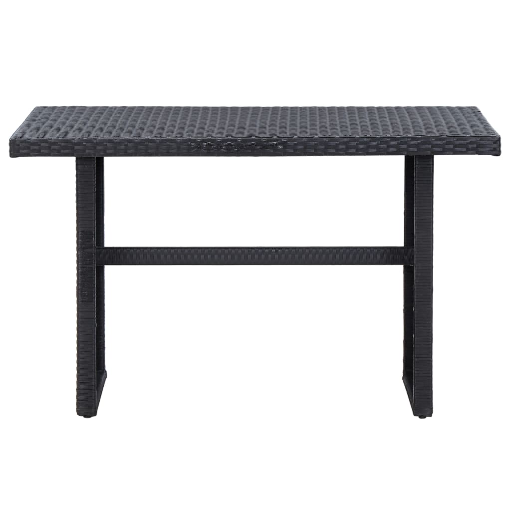 haveloungesæt 3 dele med hynder polyrattan sort