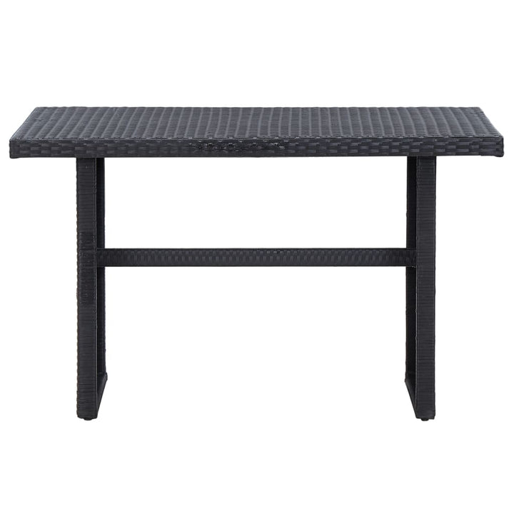 haveloungesæt 3 dele med hynder polyrattan sort
