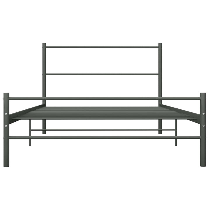 sengestel 100 x 200 cm metal grå