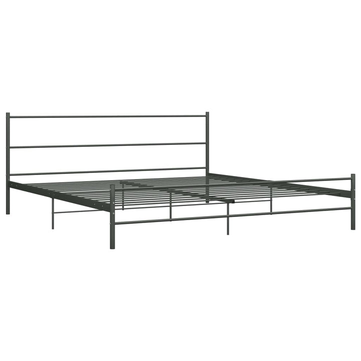 sengestel 200 x 200 cm metal grå