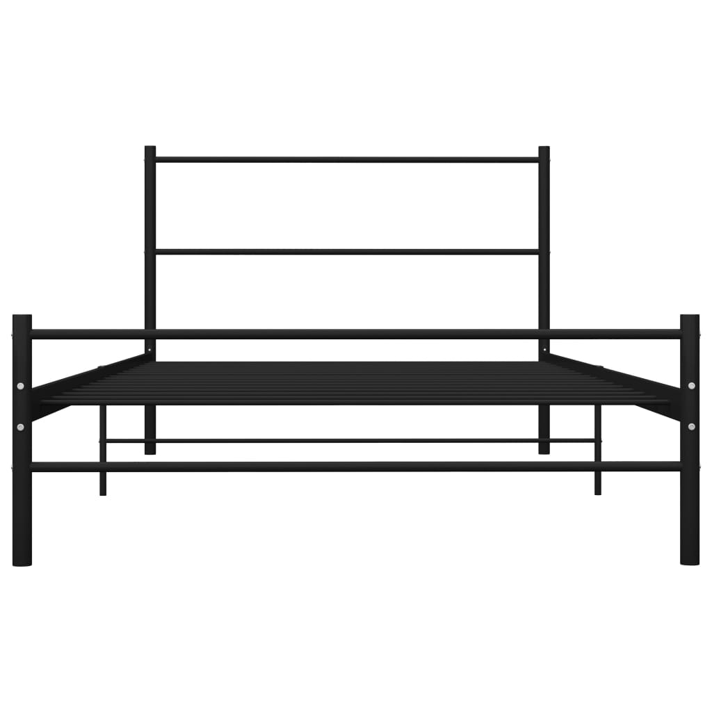 sengestel 100 x 200 cm metal sort