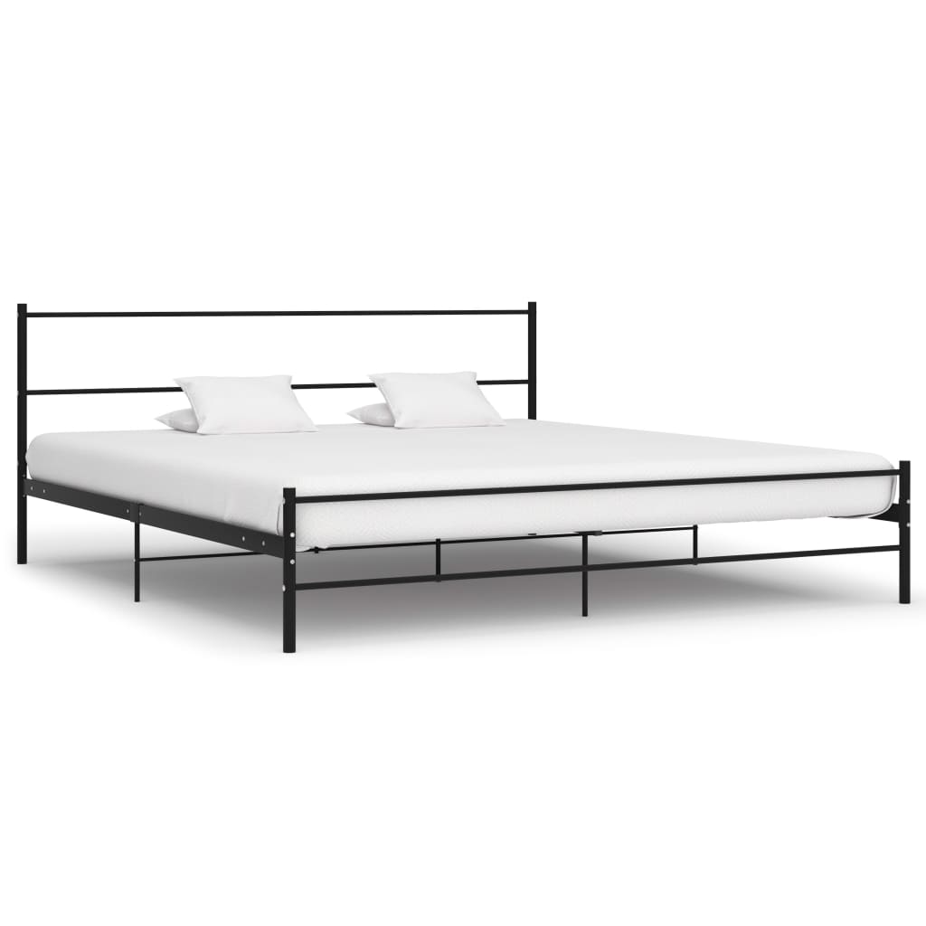 sengestel 200 x 200 cm metal sort