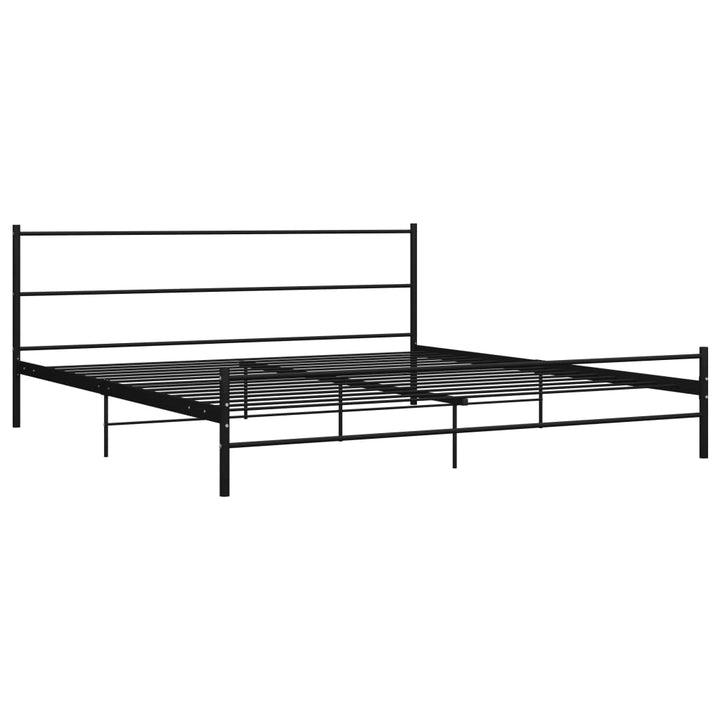 sengestel 200 x 200 cm metal sort