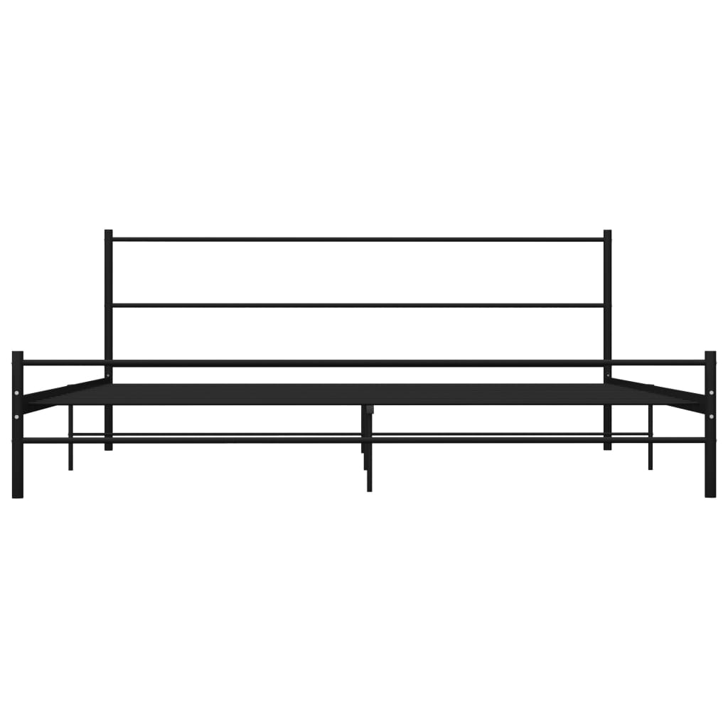 sengestel 200 x 200 cm metal sort