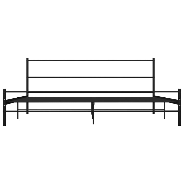 sengestel 200 x 200 cm metal sort