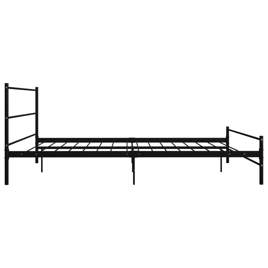 sengestel 200 x 200 cm metal sort
