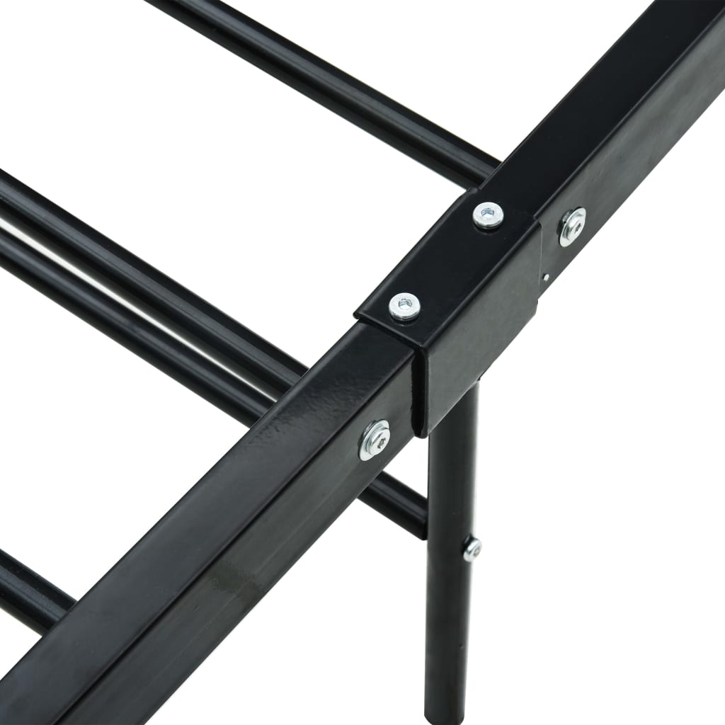 sengestel 200 x 200 cm metal sort