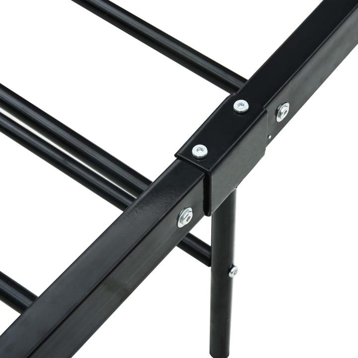 sengestel 200 x 200 cm metal sort