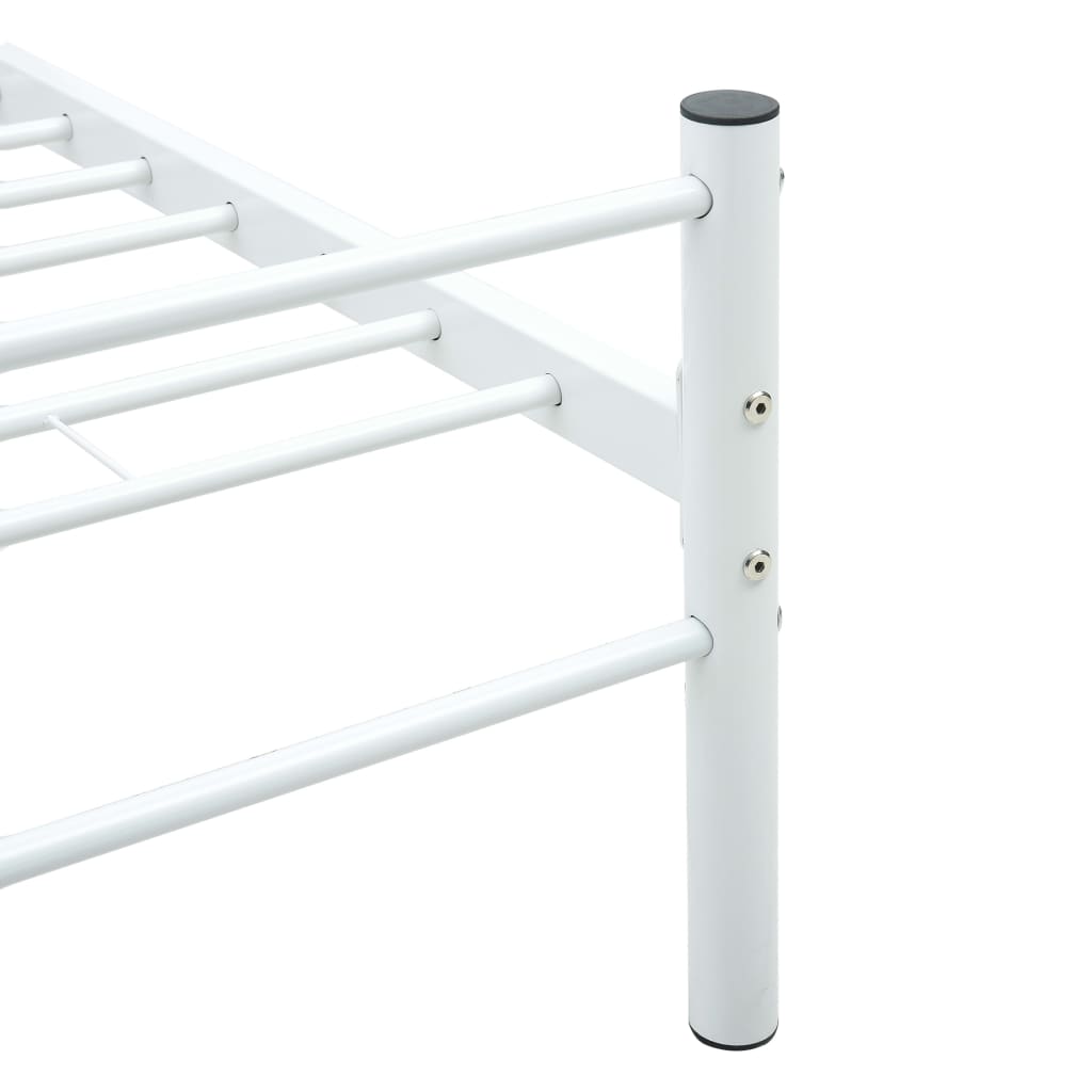 sengestel 90x200 cm metal hvid