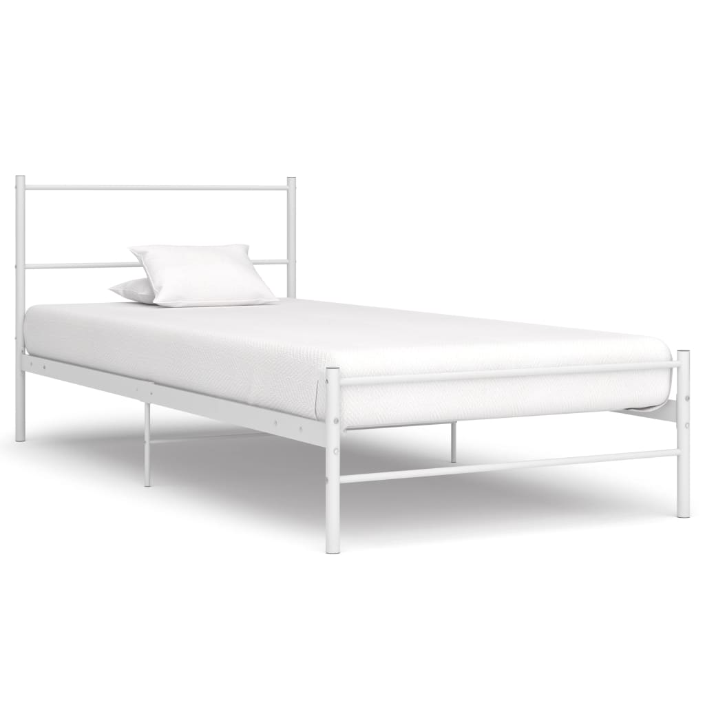 sengestel 100 x 200 cm metal hvid
