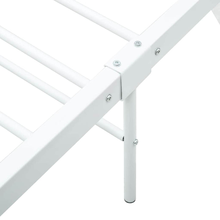 sengestel 120 x 200 cm metal hvid