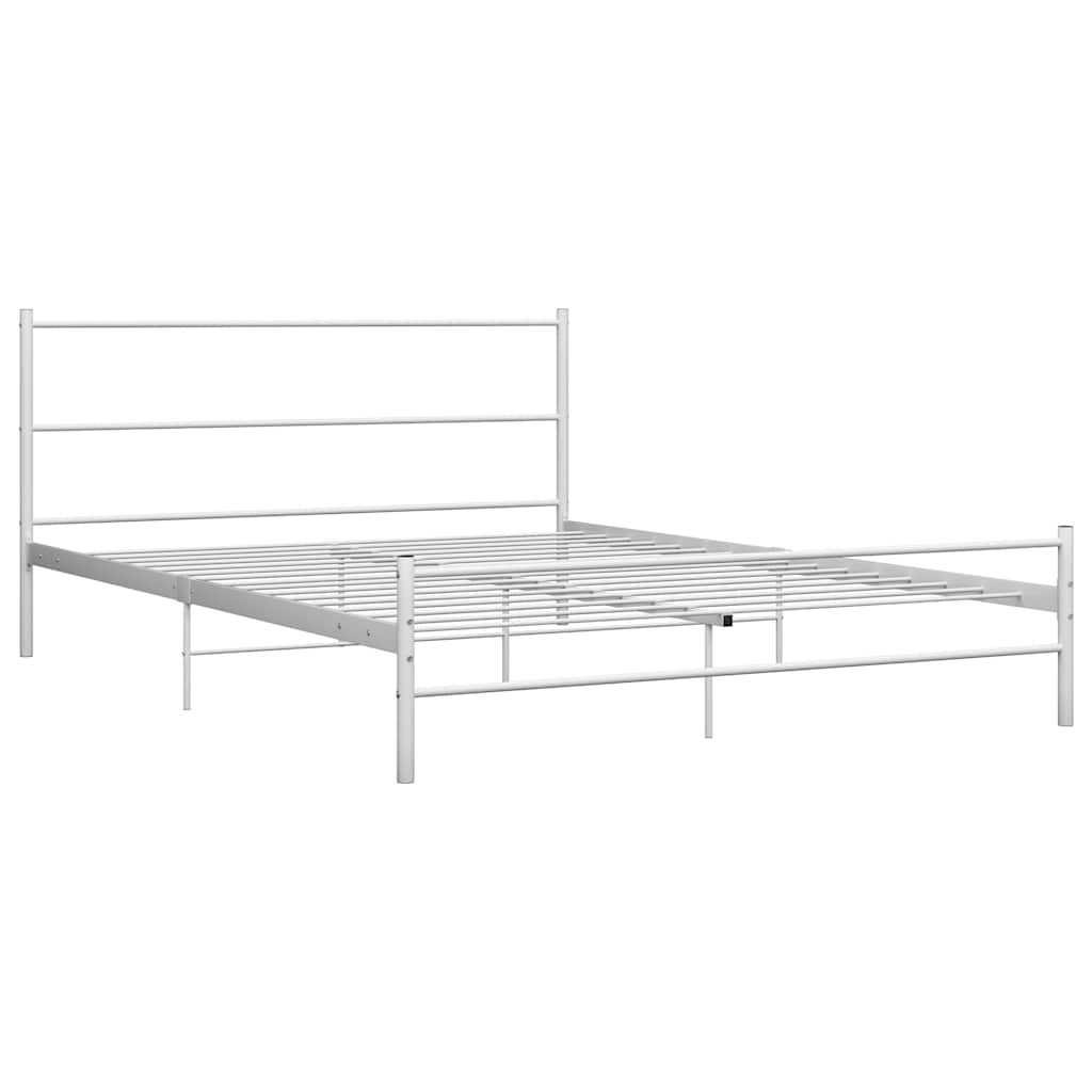 sengestel 140 x 200 cm metal hvid