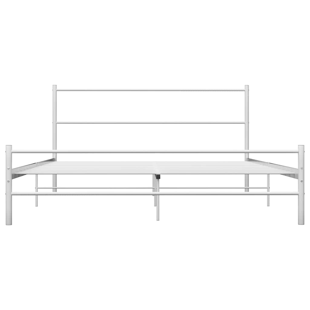 sengestel 140 x 200 cm metal hvid