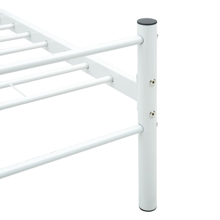 sengestel 200 x 200 cm metal hvid