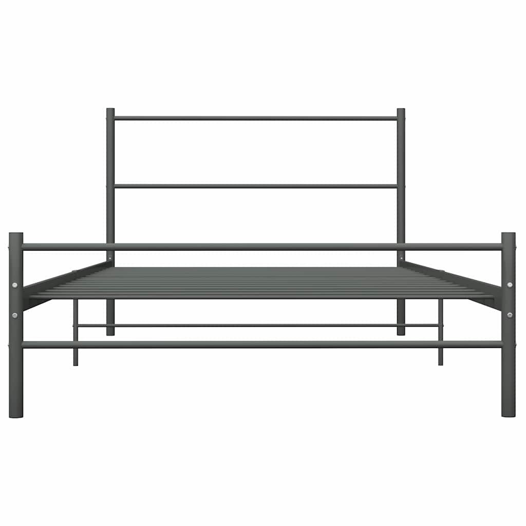 sengestel 90 x 200 cm metal grå