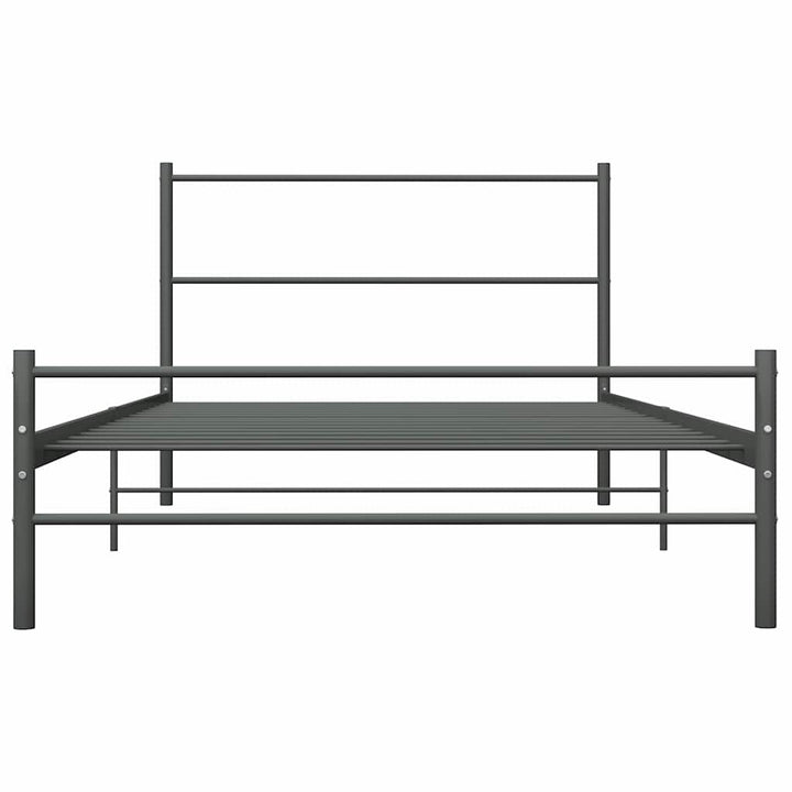 sengestel 90 x 200 cm metal grå