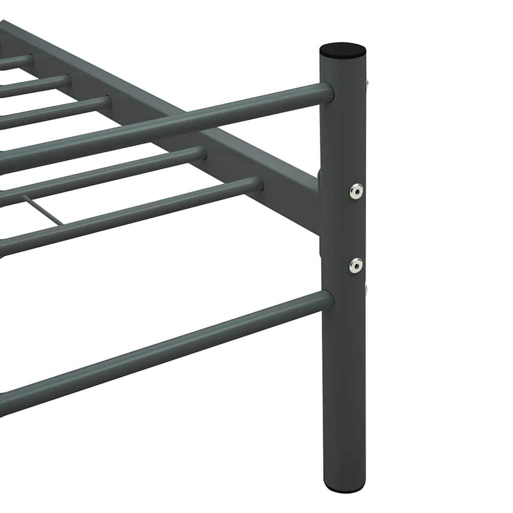 sengestel 90 x 200 cm metal grå