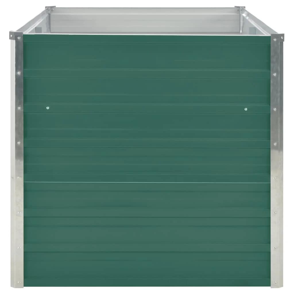 hævet plantekasse 160 x 80 x 77 galvaniseret stål grøn