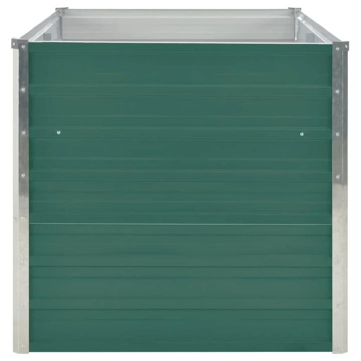 hævet plantekasse 160 x 80 x 77 galvaniseret stål grøn