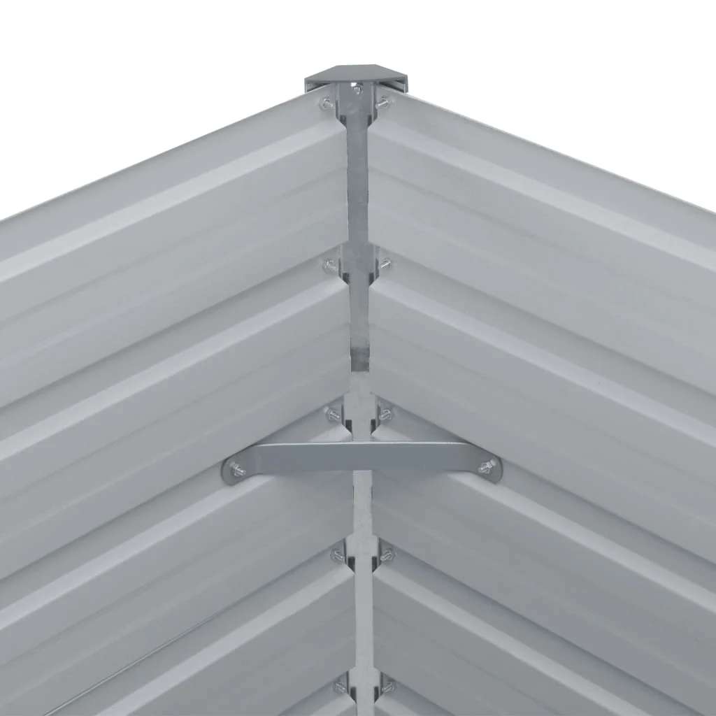 hævet plantekasse 160 x 80 x 77 galvaniseret stål grøn