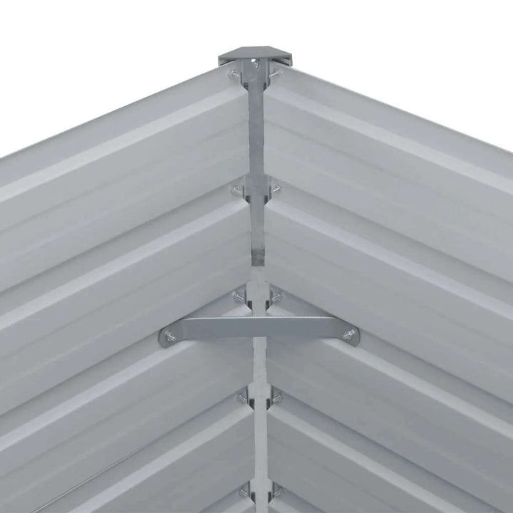 hævet plantekasse 160 x 80 x 77 galvaniseret stål grøn