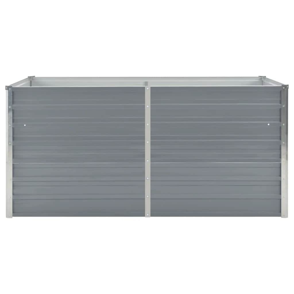 hævet havekasse 160 x 80 x 45 cm galvaniseret stål grå