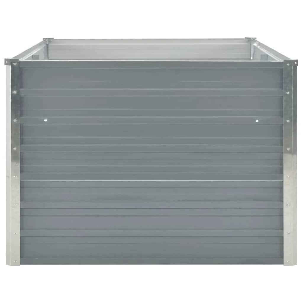 hævet havekasse 160 x 80 x 45 cm galvaniseret stål grå