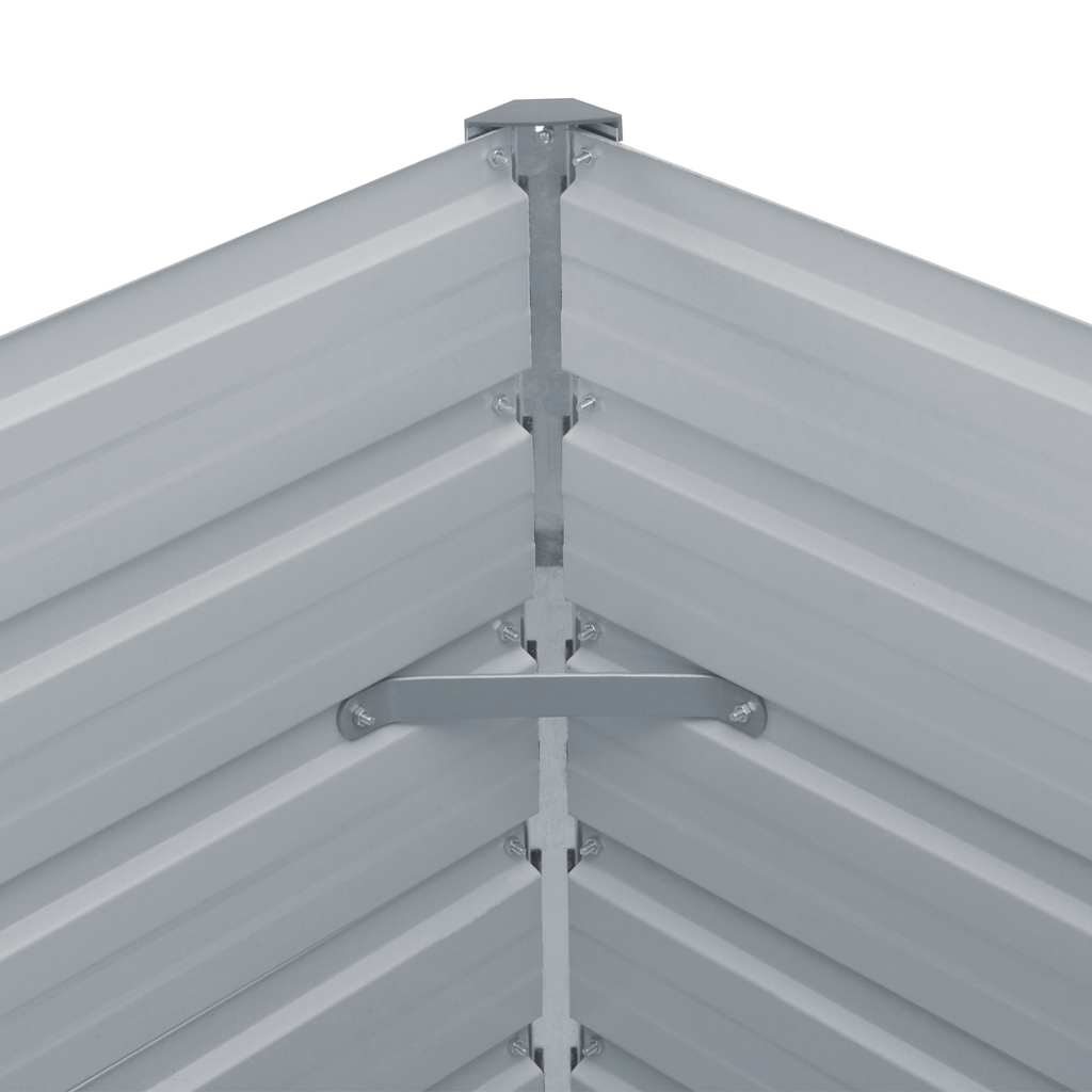 hævet plantekasse 160 x 80 x 45 cm galvaniseret stål brun
