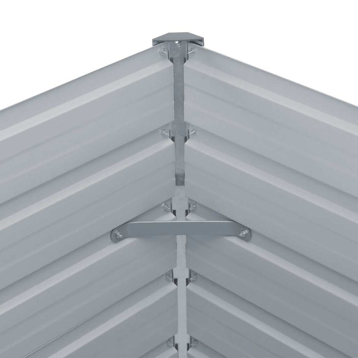 hævet plantekasse 160 x 80 x 45 cm galvaniseret stål brun