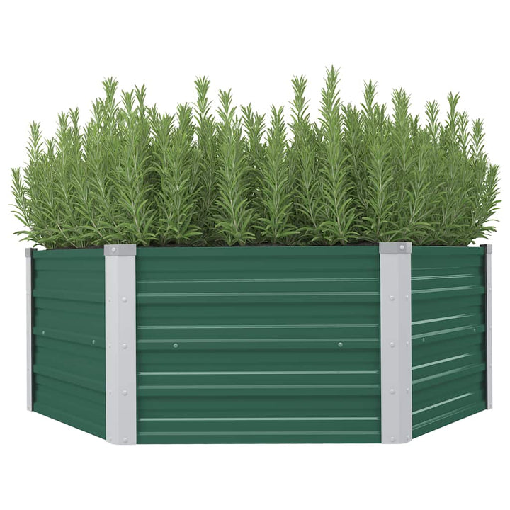 højbed 129x129x45 galvaniseret stål grøn
