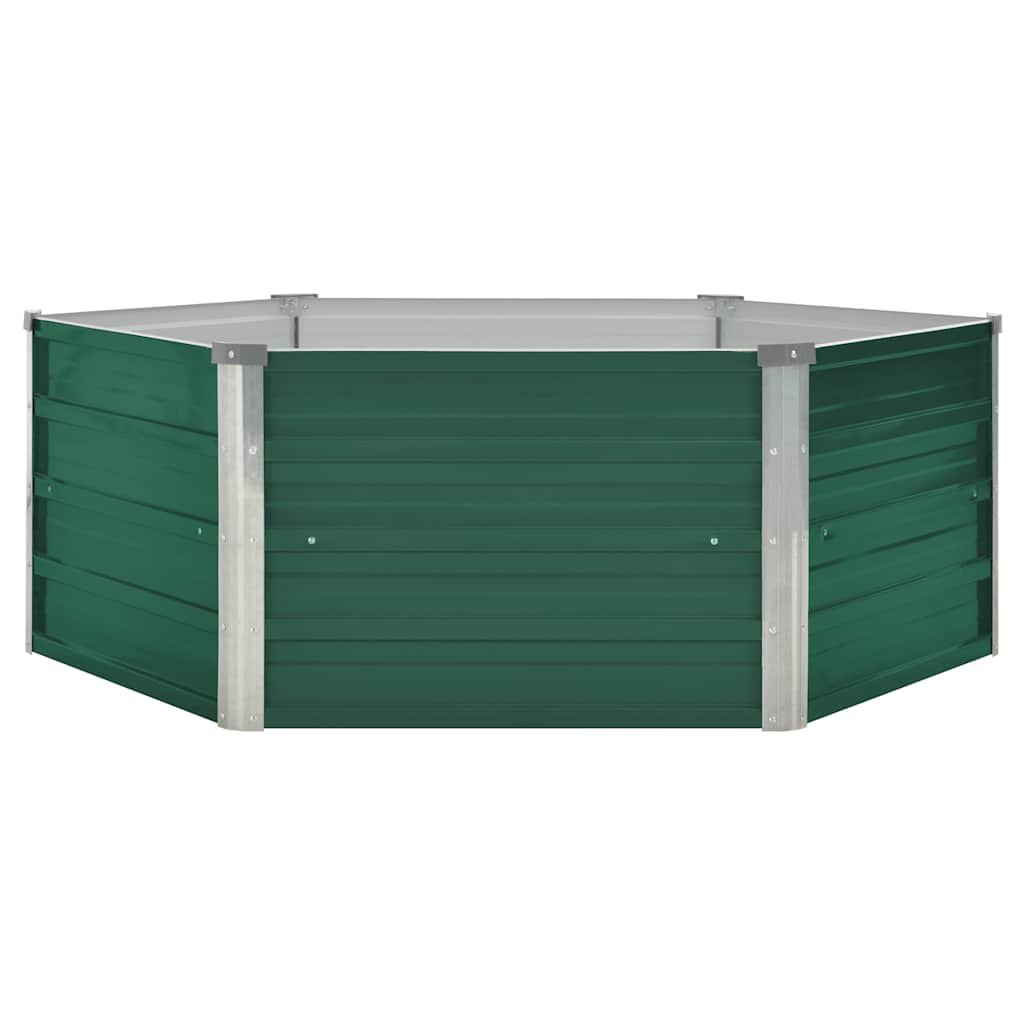 højbed 129x129x45 galvaniseret stål grøn